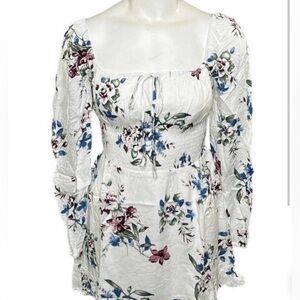 Urban Outfitters Lumiere Boho Floral Mini Dress Size Large NWT